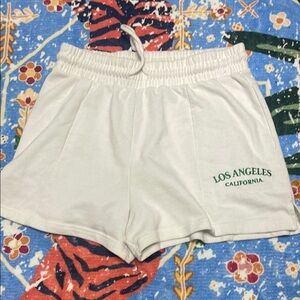 Forever 21 White and Green Athletic Shorts
